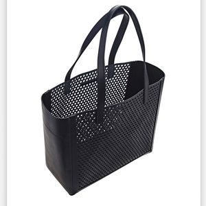 Loeffler Randall Perforated Open Tote in Black